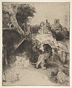 Saint Jerome Reading in an Italian Landscape