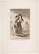 Even Thus He Cannot Make Her Out (Ni asi la distingue), from The Caprices (Los Caprichos), plate 7