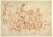 Pastoral Journey with Flocks and Herds at a Stream