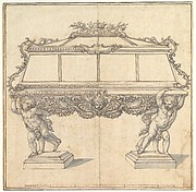 Design for a Sarcophagus Supported by Putti for the Church of S. Maria Maddalena de' Pazzi, Florence.