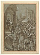 King Solomon Beholds the Ark of the Covenant Being Brought to the Temple