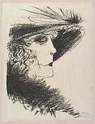 Women with a tuft of Heron feathers (Dame mit Reiher)