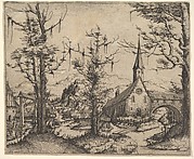 Landscape with Small Church and Arch over Stream
