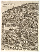 Plan of the City of Rome. Part 2 with the Trinita dei Monti, Palazzo Borghese and the Baths of Diocletian