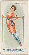 Double Arm Swing, from the Gymnastic Exercises series (N77) for Duke brand cigarettes