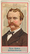 Felix Agnus, Baltimore American, from the American Editors series (N1) for Allen & Ginter Cigarettes Brands