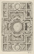 Design for a Ceiling with Strapwork and a Cross-shaped Center
