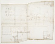 Ville d'Este, Gardens, Quirinal, plan (recto) blank (verso)