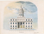 First Merchants' Exchange, New York (elevation of main façade)