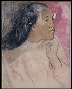 A Tahitian Woman with a Flower in Her Hair