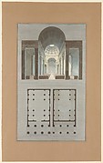 Church of the French Protestants (Eglise Français du Saint Esprit), New York (section and plan)