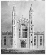 Library and Chapel, University of Michigan, Ann Arbor (front elevation)
