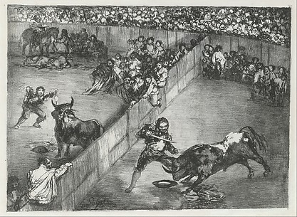 Bullfight in a Divided Ring, from the Bulls of Bordeaux