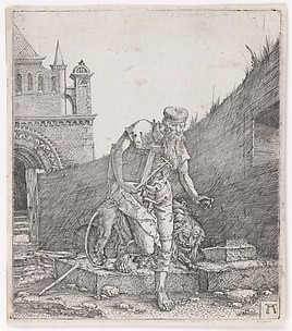 Saint Jerome Walking in a Churchyard