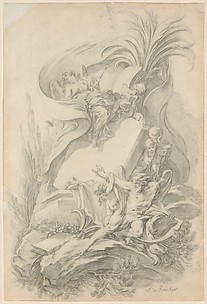 Design for a Frontispiece: Love Staying the Hand of Time