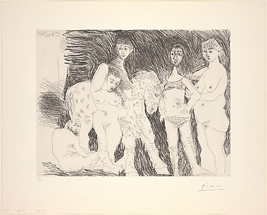 Old Man Thinking of his Youth: Boy on a Circus Horse and Women, from 347 Suite