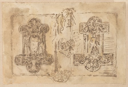 Two designs for ornamental plaques