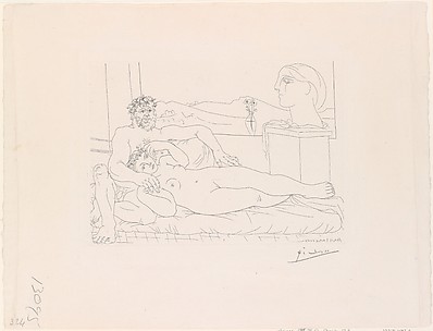 Sculptor at Rest II, from the Vollard Suite