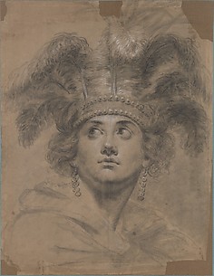 Head of a woman as America