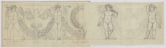 Design for a Frieze with Putti and Garland