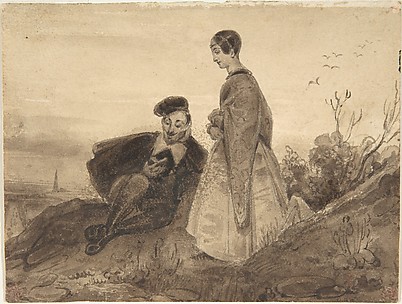 Man and Woman in a Landscape, possibly Faust and Marguerite
