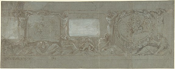 Design for a Wall Decoration with the Sacrifice of Abraham and the Flight into Egypt