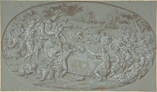 King Midas Feasting At The Arrival of Silenus