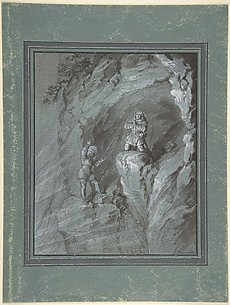Soldiers in a Cave Receiving Blessings from Heaven