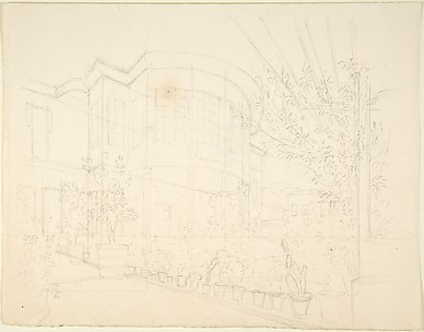 Sketch of Building and Garden