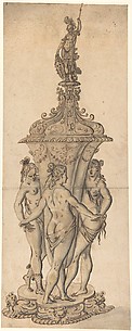 Design for a Goblet with the Three Graces