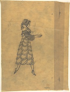 Tracing of a Ballet Costume: Woman in Ruffles
