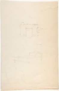 Floorplan of a Bedroom and Sketch of a Bed with 
