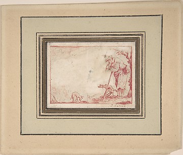 A Beggar Playing a Flute