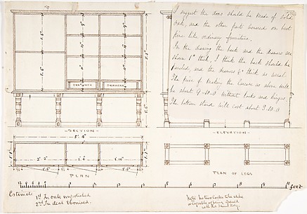 Design for a Wood Desk and Shelves