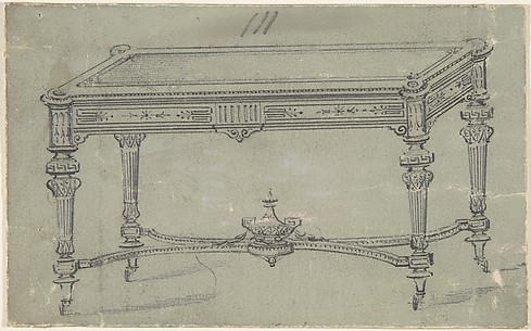 Design for a Rectangular Table with Greek Ornament
