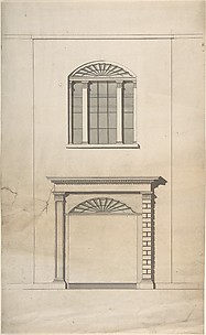 Design for a Fireplace and Window