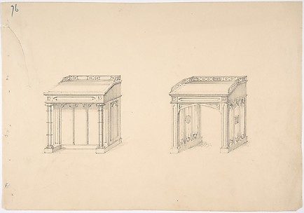 Design for Two Gothic Desks