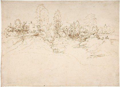 Wooded Approach to a Town