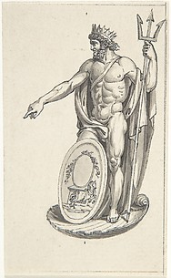 Design for Neptune with an Oval Medallion