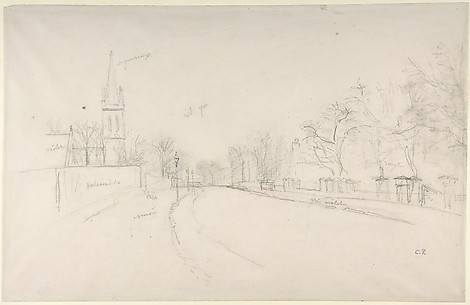 All Saints Church, Upper Norwood seen from the north side of Beulah Hill