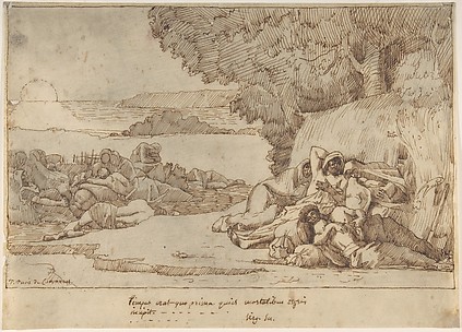 Sleep:  sketch for the painting, now in the museum at Lille