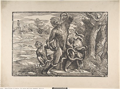 Caricature of the Laocoön