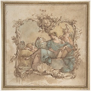 Vignette with an Allegorical Figure of Astronomy