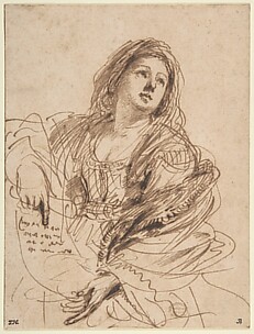 A Sibyl Holding a Scroll.