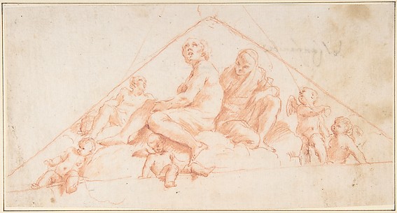 Seated Apostles and Putti