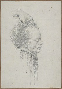 Severed head, said to be that of Maximilien-François-Marie-Isidore de Robespierre (1758-1794), guillotined July 28, 1794 (10 Thermidor, An II)