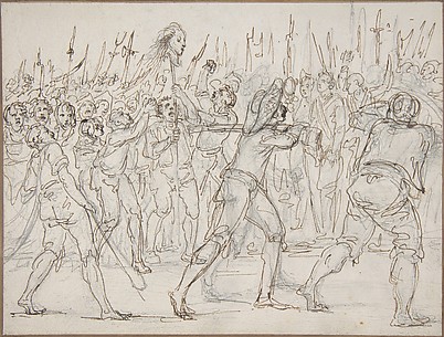 The Head of Jean Féraud (or Ferraud, 1759-1795), a deputy at the Convention, carried on a bayonette, May 21, 1795.