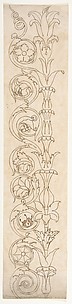 Ornamental drawings (recto) blank (verso)