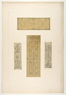 Four designs for decorative panels