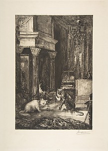 The Monkey and the Cat, from the Fables of La Fontaine